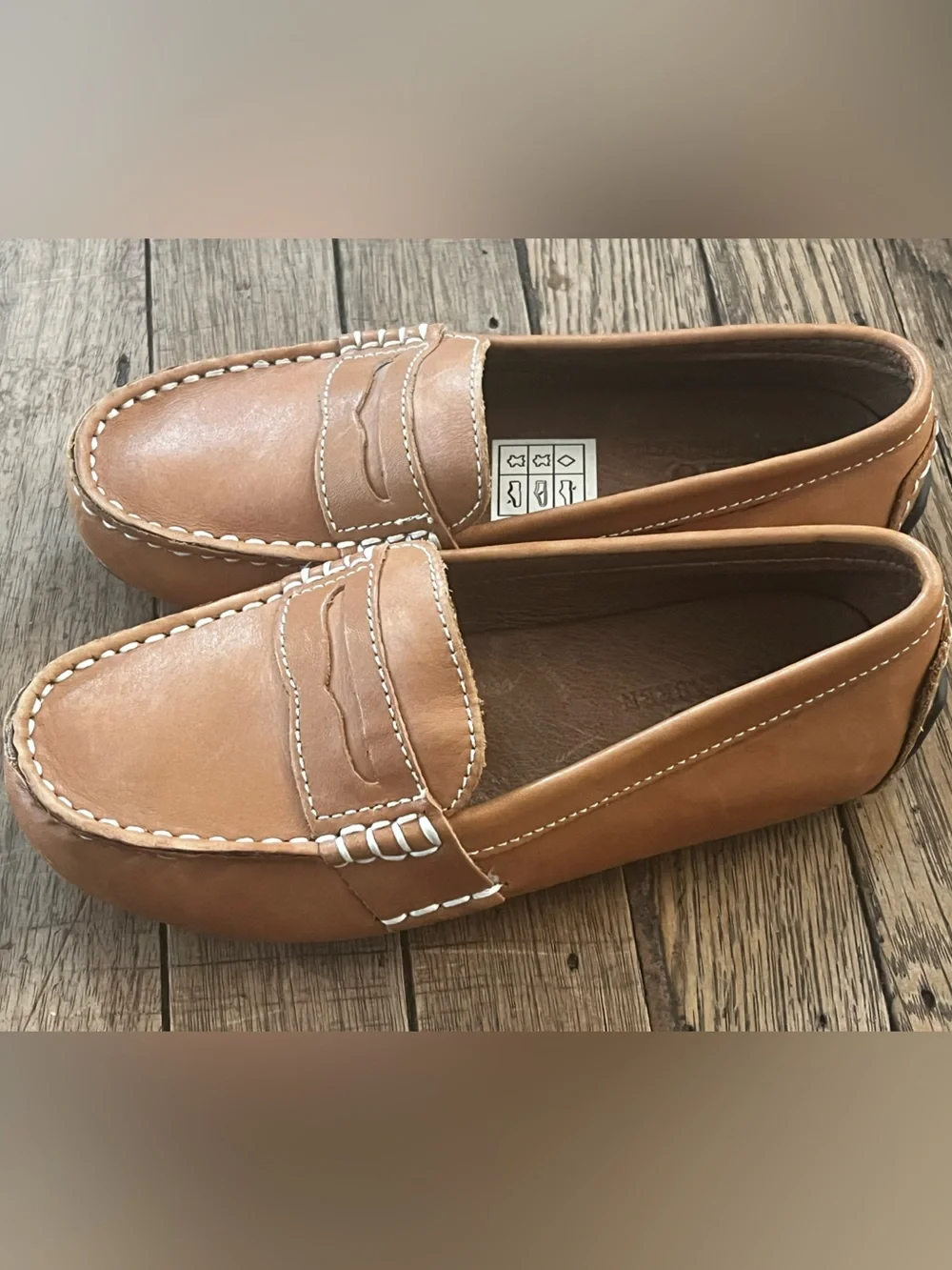 Polo Ralph Lauren Telly Penny Loafers Tan Leather Toddler 11.5 NWOB Classic